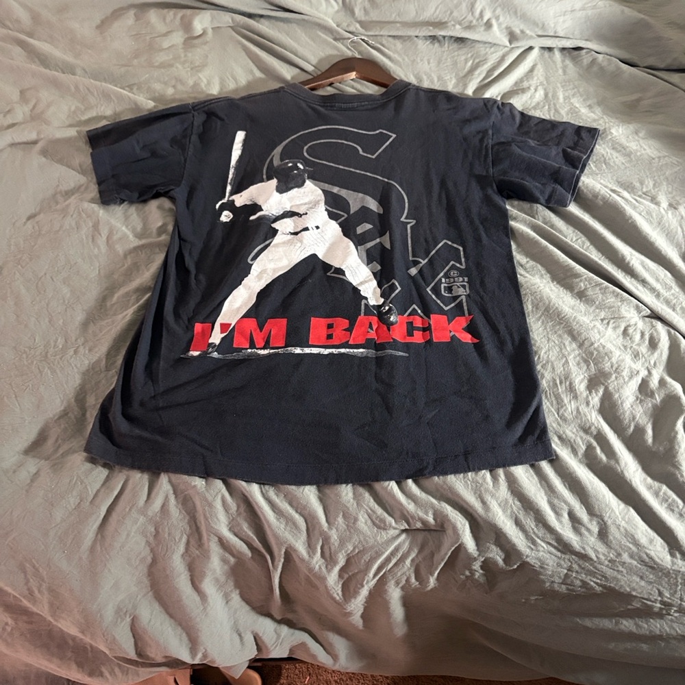 Black 1991 Nike Chicago White Socks M Men's Vintage Tee - Picture 3 of 7